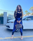 Sexy Printed Long Sleeve Two Piece Sets OMY-80077