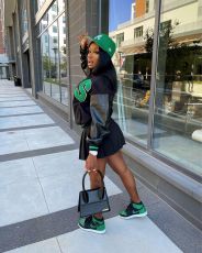 Plus Size Patchwork Full Sleeve Baseball Jacket FNN-8652