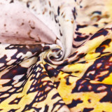 Snake Skin Print Thumb Hole Long Sleeve 2 Piece Sets JZHF-8011