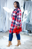 Classic Plaid Print Full Sleeve Long Coat XYF-9121