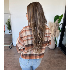 Casual Plaid Long Sleeve Jacket Coat ASL-6532