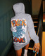 Casual Printed Long Sleeve Hoodie Dress JZHF-8095