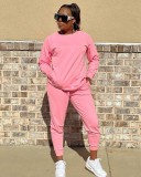 Solid Long Sleeve Casual Two Piece Pants Set BGN-222