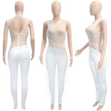 Sexy Hot Drilling Sleeveless Backless Jumpsuit SH-390245