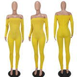 Sexy Slash Nedk Long Sleeve Tight Jumpsuit YD-8554