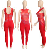 Sexy Hot Drilling Sleeveless Backless Jumpsuit SH-390245
