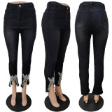 Denim Mid Waist Skinny Jeans Pants LSD-9070-2
