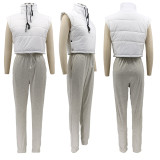Winter Warm Stand Collar Sleeveless Puffer Vest Coat SFY-2153