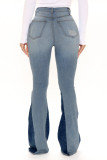 Denim Ripped Hole Flared Jeans LX-5010
