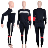 Plus Size Casual Sports Long Sleeve Two Piece Sets SH-0181
