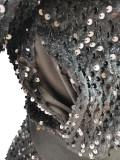 Velvet Sequin Zipper Coat And Pants 2 Piece Sets CM-2169
