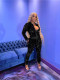 Velvet Sequin Zipper Coat And Pants 2 Piece Sets CM-2169
