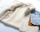 Fleece Patch Denim Jacket LMDF-10205