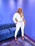 Velvet Sequin Zipper Coat And Pants 2 Piece Sets CM-2169