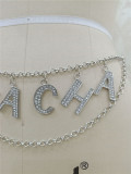 Shiny Rhinestone Letter Waist Chain BYCF-0137