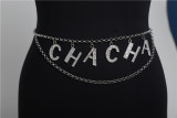 Shiny Rhinestone Letter Waist Chain BYCF-0137