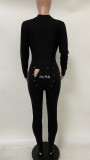 Letter Embroidery Function Buttoned Butt Flap Onesies Jumpsuit ME-Q759
