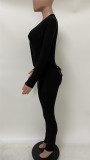 Letter Embroidery Function Buttoned Butt Flap Onesies Jumpsuit ME-Q759