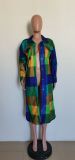 Casual Plaid Full Sleeve Long Coats HMS-5528