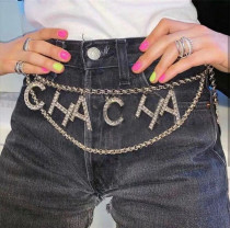 Shiny Rhinestone Letter Waist Chain BYCF-0137