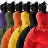 Letter Embroidery Function Buttoned Butt Flap Onesies Jumpsuit ME-Q759