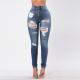 Plus Size Denim Ripped Hole Skinny Jeans MOF-6663
