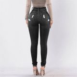 Plus Size Denim Ripped Hole Skinny Jeans MOF-6663