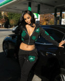 Casual Hooded Zipper Coat And Pants 2 Piece Sets QY-5266