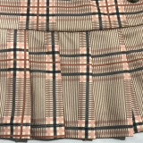 Sexy Plaid Off Shoulder Crop Top Pleated Mini Skirt Sets MEI-9227