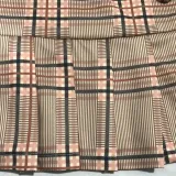Sexy Plaid Off Shoulder Crop Top Pleated Mini Skirt Sets MEI-9227