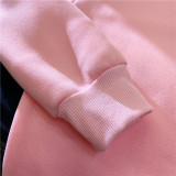 Plus Size Casual Printed Pocket Hoodie Top SXF-21205