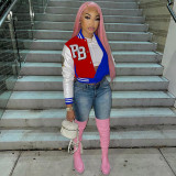 Casual Patchwork Full Sleeve Baseball Jacket GLF-10080