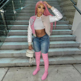 Casual Patchwork Full Sleeve Baseball Jacket GLF-10080