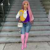 Casual Patchwork Full Sleeve Baseball Jacket GLF-10080