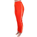 Solid Tassel Drawsting Casual Pants SH-390255