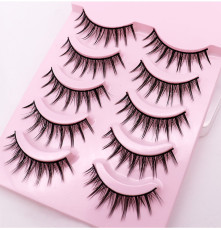 Comic Eye Curly Bushy Perform Soft False Eyelashes 5 Pairs JBH-025