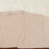 Contrast Color Knitted Midi Length Sweater Cardigan FSXF-F334