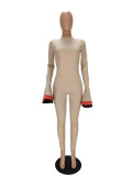 Sexy Flare Sleeve Back Zipper Tight Jumpsuit NM-8398