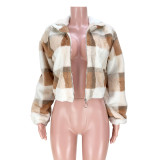 Winter Warm Soft Plush Zipper Short Jacket ASL-6550