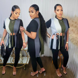 Casual Tassel Short Sleeve Top And Pants 2 Piece Sets WPF-80468
