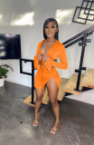 Sexy Solid Long Sleeve Mini Skirt 2 Piece Sets MIL-L295