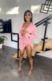 Sexy Solid Long Sleeve Mini Skirt 2 Piece Sets MIL-L295