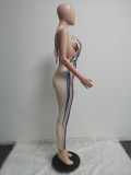 Sexy Sequin Deep V Neck Backless Bandage Jumpsuit ME-Q176