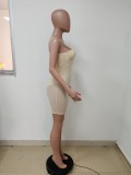Sexy Mesh Hot Drilling With Breast Pad Club Dress LSD-81097