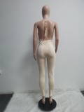 Sexy Sequin Deep V Neck Backless Bandage Jumpsuit ME-Q176