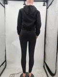 Solid Fleece Zipper Hoodie+Tank Top+Pants 3 Piece Sets TK-6209