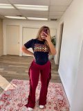 Solid Sexy Tassel Skinny Flared Pants SMD-82088