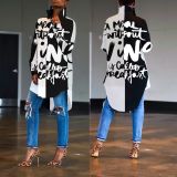 Plus Size Printed Long Sleeve Irregular Shirt ORY-5089-1