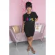 Letter Print T Shirt And Shorts Two Piece Sets WAF-7741566