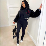 Casual Patchwork Zipper Baseball Jacket ZSD-0445